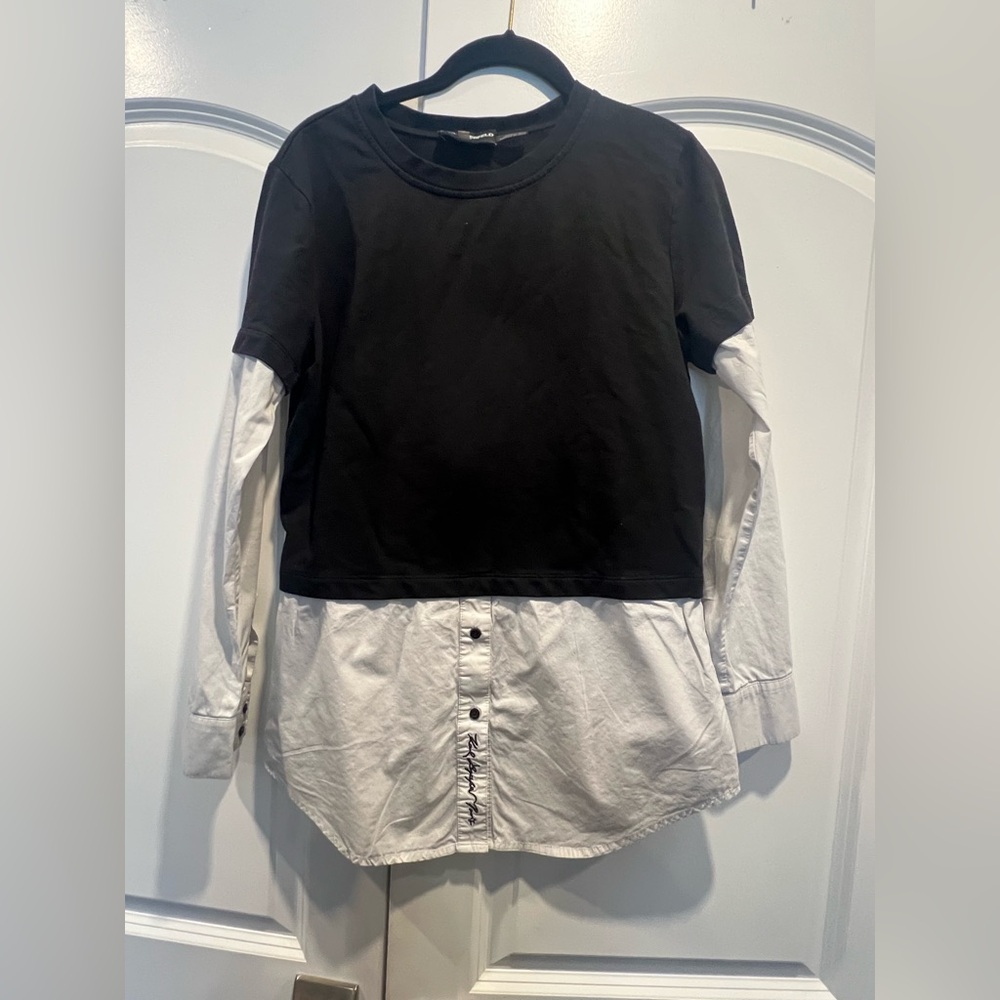 Karl Lagerfeld Black Long Sleeve Shirt